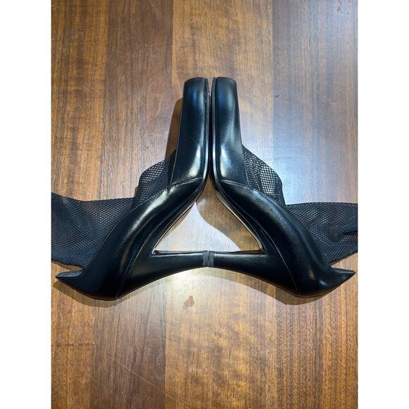 The Row Sock Pumps in Black Leather Mesh 39 9 With Box New Womens Boots - Picture 12 of 17